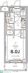 XEBEC高井戸 1Kの間取図画像