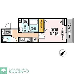 クリエスト 1Kの間取図画像