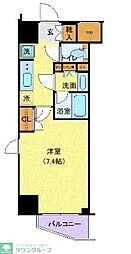ジェノヴィア新宿早稲田グリーンヴェール 1Kの間取図画像