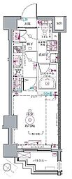 CREVISTA代田橋 1Kの間取図画像