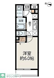 Ys TERRACE東高円寺 1Kの間取図画像