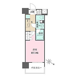 ザ・パークハビオ目黒 1Kの間取図画像
