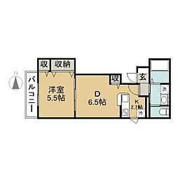 Mason Choupi 1DKの間取図画像