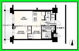 PLAS戸越公園 2DKの間取図画像