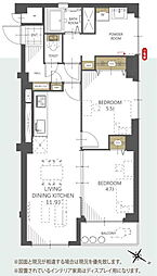 ニックハイム行徳第2 2LDKの間取図画像