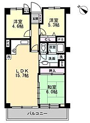 原木キャピタルコータース 3LDKの間取図画像