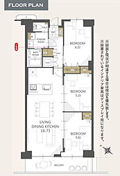 行徳南スカイハイツC棟 3LDKの間取図画像