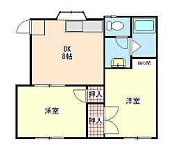 ファミールメゾン 2DKの間取図画像