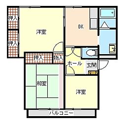 エミネンスナガヤマ 3DKの間取図画像