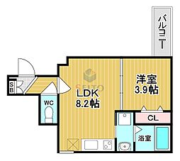 (仮称)F asecia Edel 1LDKの間取図画像