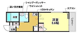 エフグレイス豊中南 1Kの間取図画像