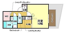 クレール濱シリ 1SKの間取図画像