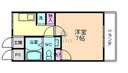 石野ハイツ 1Kの間取図画像