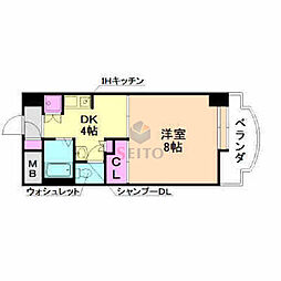 ブランコート豊中 1DKの間取図画像