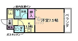 中川ビルエステュディオ豊中 1Kの間取図画像