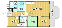 セントポーリア東豊中 3LDKの間取図画像