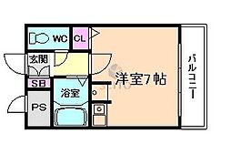 曽根TERRACE 1Kの間取図画像