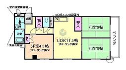 曽根ファイブ 3LDKの間取図画像