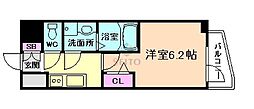エスリード江坂セントラム 1Kの間取図画像