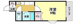 M&M 1Kの間取図画像