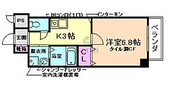 インペリアル豊中服部 1Kの間取図画像