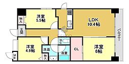 グランフォルク豊中 3LDKの間取図画像