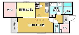 ソレイユ元町 1LDKの間取図画像