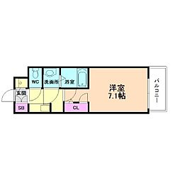 S-RESIDENCE大和田aline 1Kの間取図画像