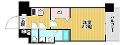 ソルテラスOSAKA御幣島 1Kの間取図画像