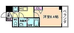 グランカリテ塚本 1Kの間取図画像