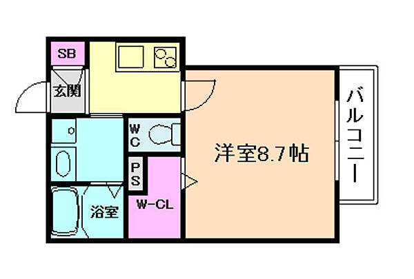 大阪府大阪市北区大淀中4丁目(賃貸マンション1K・4階・30.44㎡)の写真 その2