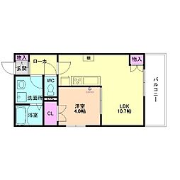 Silversword 1LDKの間取図画像