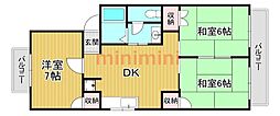 グレイス・イケノキタ 3DKの間取図画像