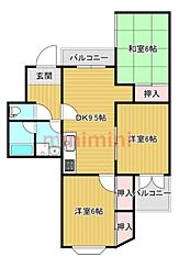 間取図画像 3DK