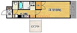 ベイサージュ彩 1Kの間取図画像