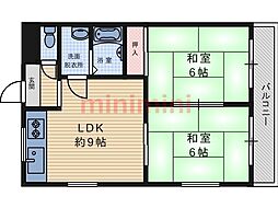 メゾンエトワール 2LDKの間取図画像