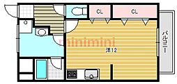 西駅前吉田マンション ワンルームの間取図画像