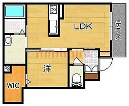 グラン・モザン 1LDKの間取図画像