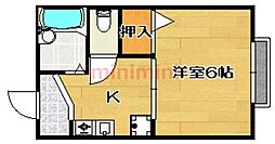 ビッグ・フォレスト 1Kの間取図画像