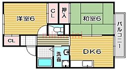メゾンアサヒ2 2DKの間取図画像