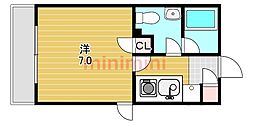 パインヴィレッジ 1Kの間取図画像