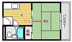 ラ・シャンブル 1Kの間取図画像