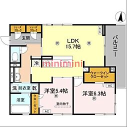 間取図画像 2LDK