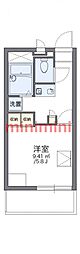 レオパレス銀河 1Kの間取図画像