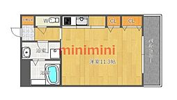 ファミーユ千里 ワンルームの間取図画像