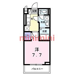 東一津屋アパート(027268101) 1Kの間取図画像