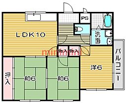グリーンレジデンス中村 3LDKの間取図画像