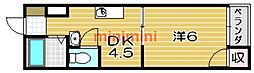 ダンディー・アミ 1DKの間取図画像