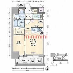 エステムコート新大阪XVIIベイス 1LDKの間取図画像