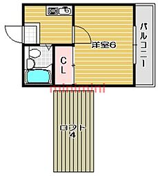 メゾン・デュ・ソレイユ 1Kの間取図画像